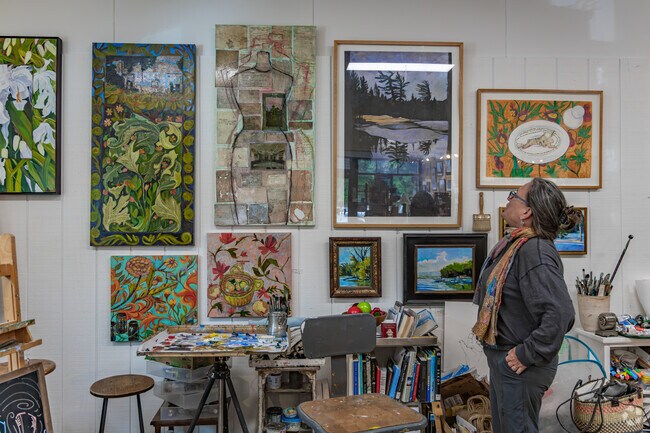 Explore local art and crafts at Birds of a Feather Studio and Gallery in Chestertown.