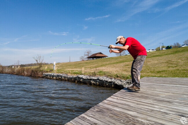 Enjoy a tranquil afternoon of fishing at Oak Hollow Festival Park.