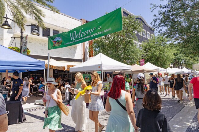 The Green maret voted the #1 farmers market by USA Today is enjoyed by Laguna Park residents.