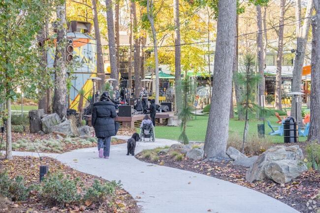 You can walk through The Camp nearby at The Works.