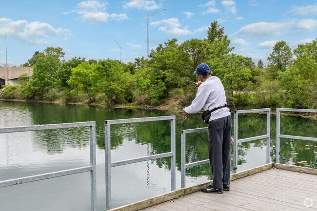 Pineview residents always come to Lakeside Lake to fish when days are nice.