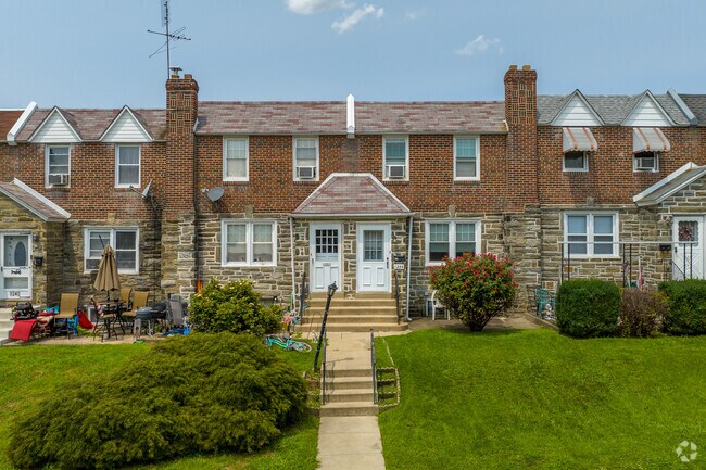The majority of the homes in Eddystone are made up of attached row homes.