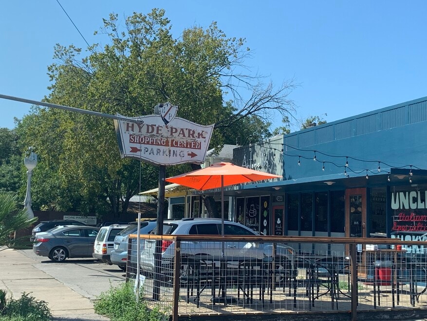 Hyde Park Bar and Grill is 1 block from the condo at 407 E 45th St (45th and Duval) Austin 78751