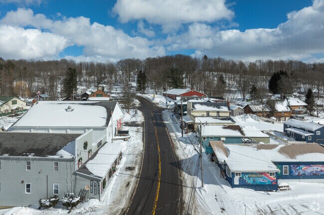 A handful of quaint shops sit along Main St in Mina.