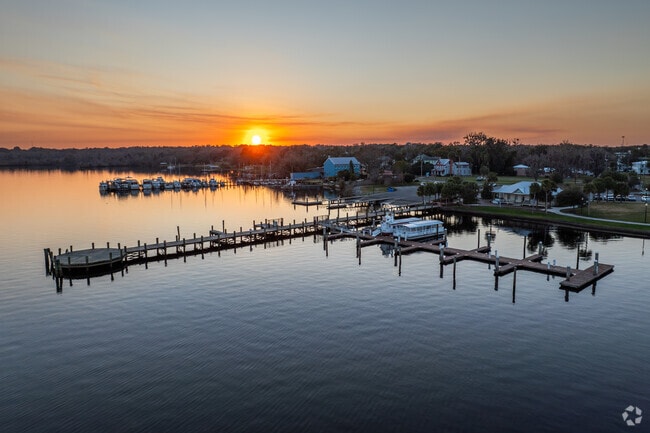 Oar up your boat at the Boathouse Marina in Palatka.