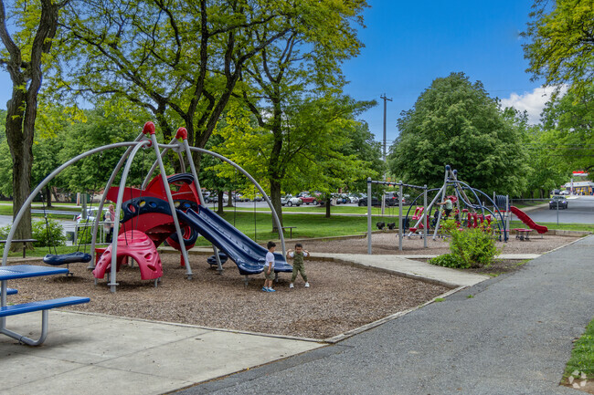 Kids in The 6th Ward love the playground at Jordan Park.