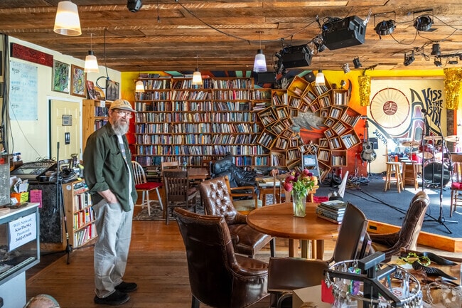 Browse Kiss the Sky Books in Sultan, a quirky bookstore and coffee shop with live music and author events.