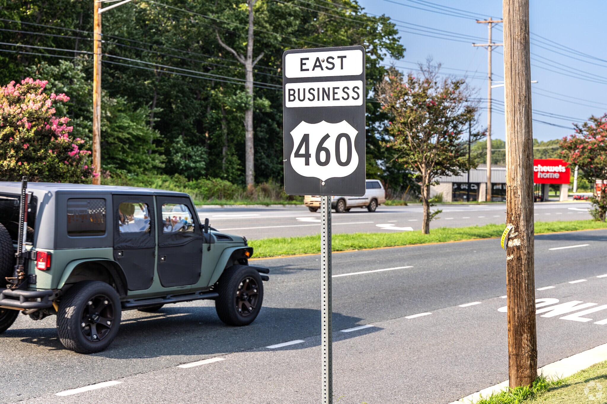 US-460 is a major east to west highway near the Cornerstone neighborhood.