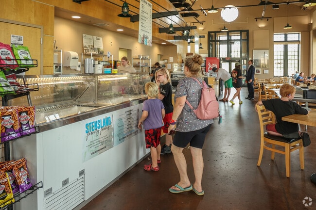 Stop by for ice cream at Falls Overlook Cafe at Falls Park near Norton Tracts.