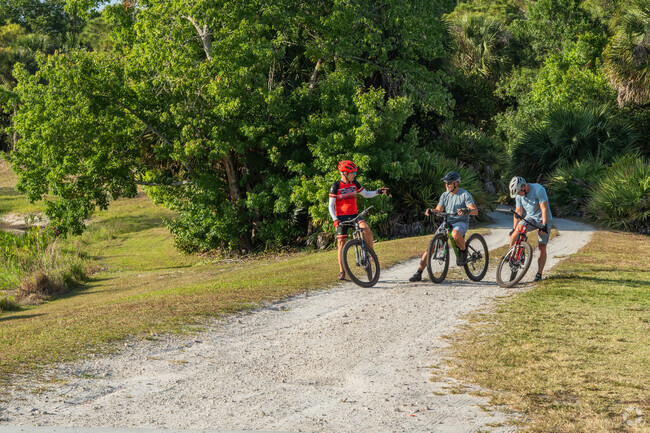 Steeplechase residents can check out the fun trails at Dyer Park.