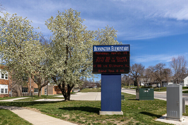 The green spaces and beautiful trees are a bonus at Bennington Elementary School.