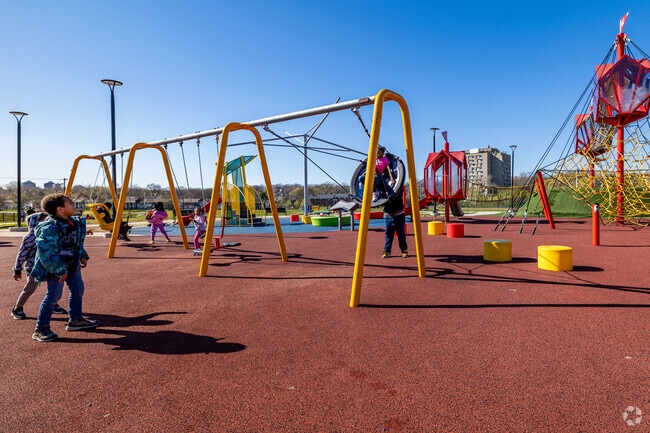 The kids can choose from a variety of swings at Martin Luther King Jr. Park.