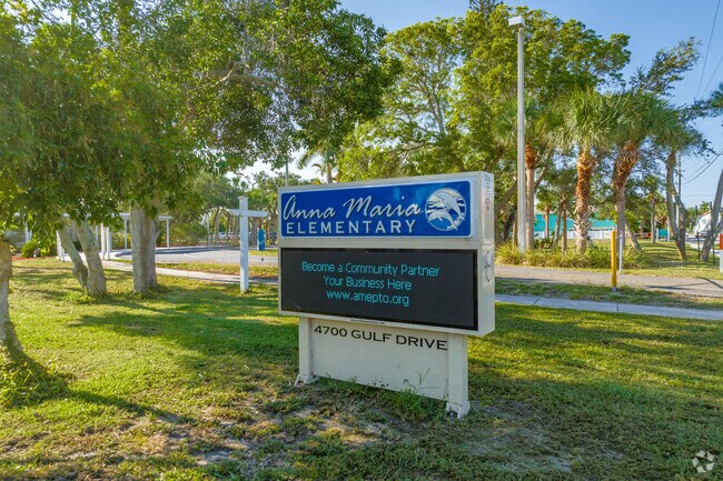 Children can start their education at Anna Maria Elementary, which offers Pre-K, and Kindergarten through 5th grade.