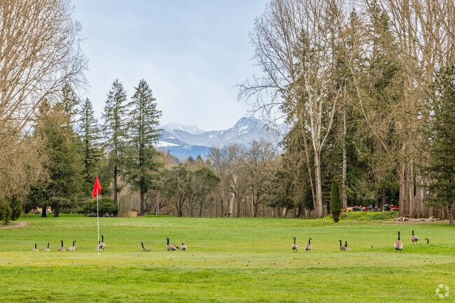 Blue Heron Golf Course near Ames Lake is an 18-hole course with evergreen-lined fairways.