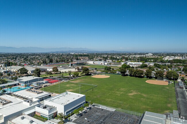 The athletic fields at Paramount Park Middle School.
