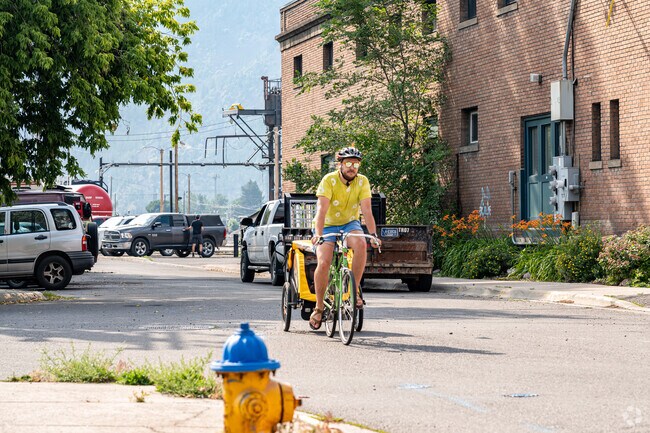 Biking around the Northside neighborhood can conveniently get you from point A to point B.