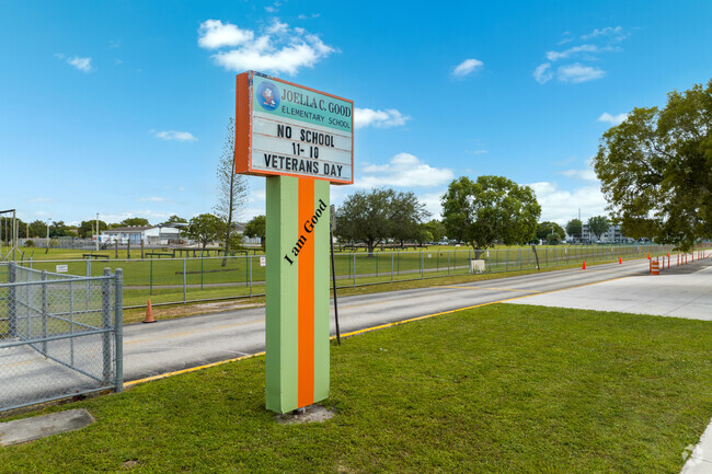 Joella Good Elementary School serves residents and neighbors alike.
