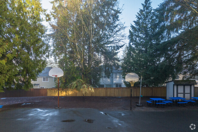 Cascadia School basketball court.