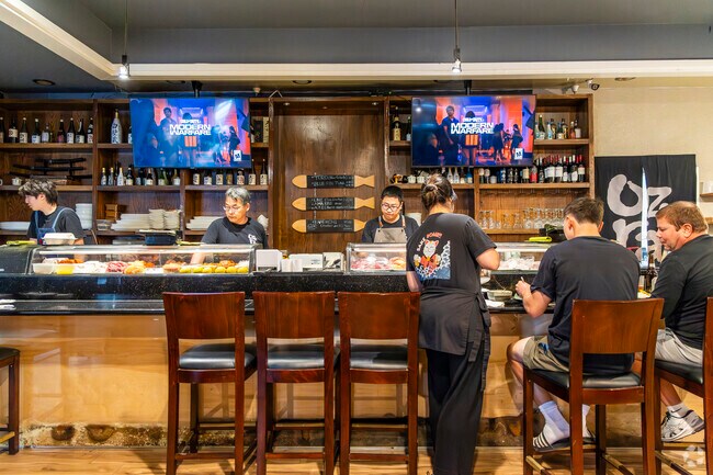 Have sushi at a real sushi bar at the Ozora Japanese Restaurant in Vista Diablo.