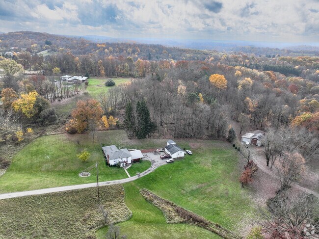 Most of the houses in Kittanning Township are separated by trees.