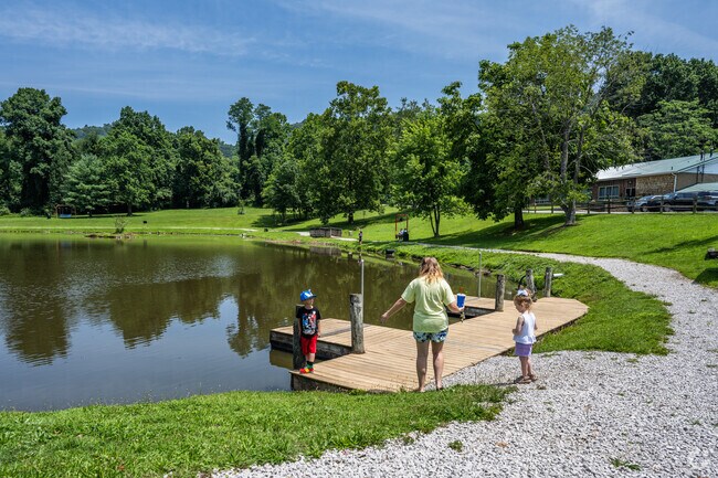 After a trip to Walmart the reward is stopping by to see the fish at the pond in Lewis Wetzel Park.