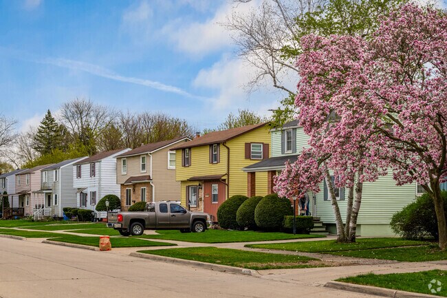 Homes neatly line the streets of Burton.