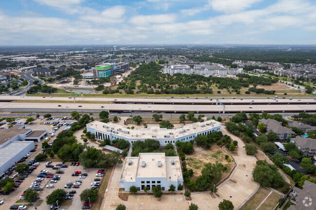 Harmony School of Endeavor is right off Texas highway 45.
