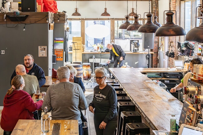 Friends and family gather at Lincoln Avenue Brewery in Bellevue.