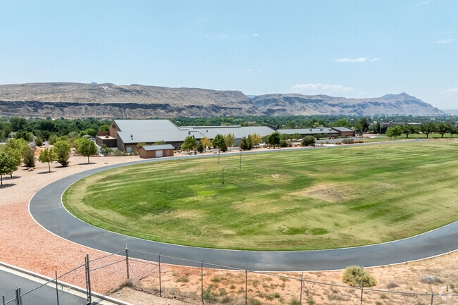 A full-size track and field is available to students at Hurricane Middle School.