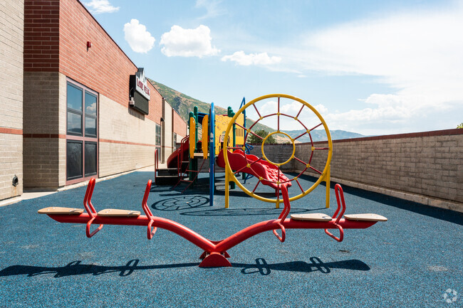 Children will love 
Lone Peak Elementary School playground features in Sandy, UT.