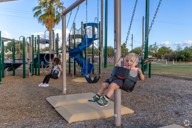 Linden Park is a small, neighborhood park with a large playground and a couple sports fields.