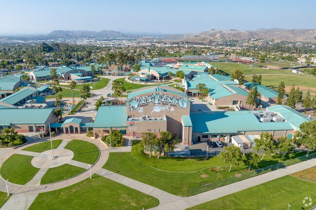 Santiago High School features a large campus with many educational opportunities for students.
