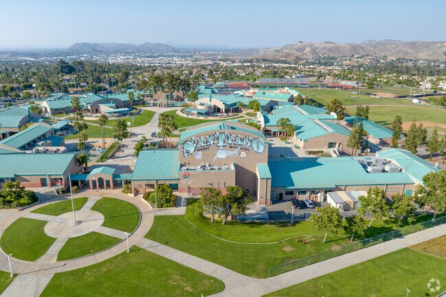 Santiago High School features a large campus with many educational opportunities for students.