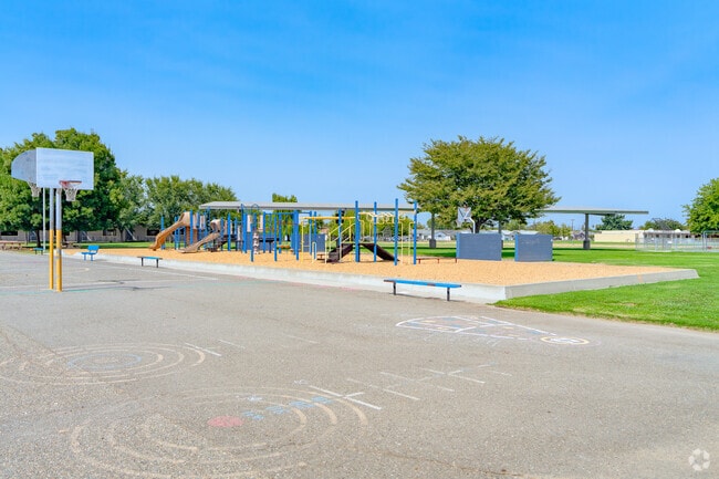 Kynoch Elementary School has many choices for recess equipment.
