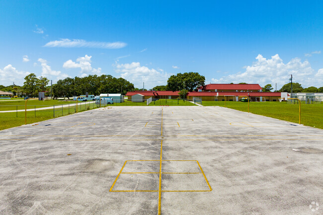 John F. Kennedy Middle School offers a large basketball court for kids to enjoy.