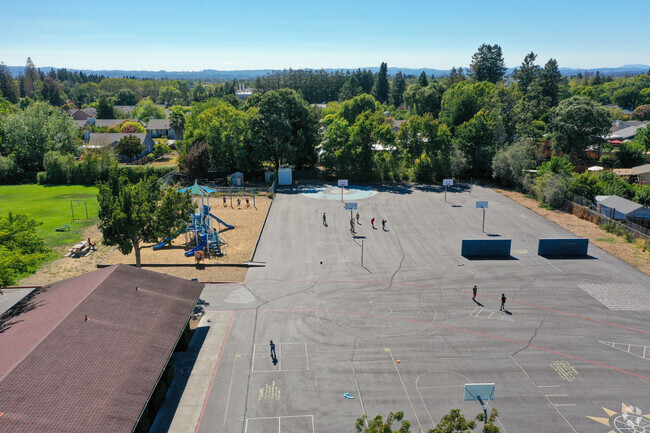 Students can enjoy the baseball court at Robert L. Stevens Elementary in Wright Area.