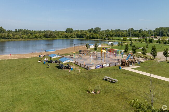 Lake Callis Recreation Complex in Davison offers a splash pad and lake with swimming beach.