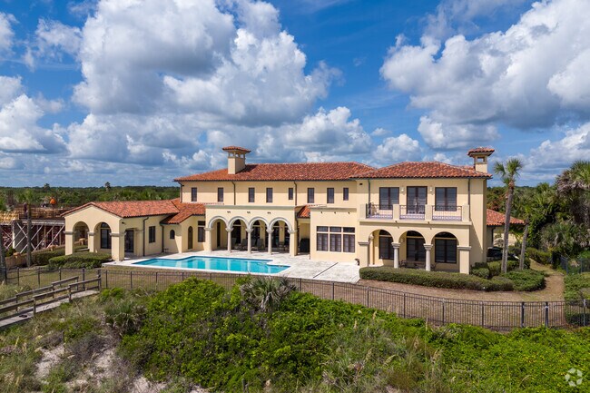 A gorgeous Spanish-style oceanfront mansion in Ponte Vedra Beach.