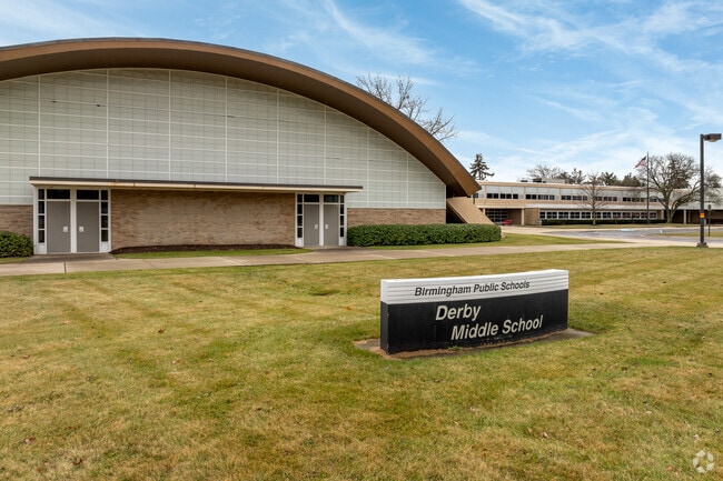 Derby Middle School features a large indoor gymnasium.