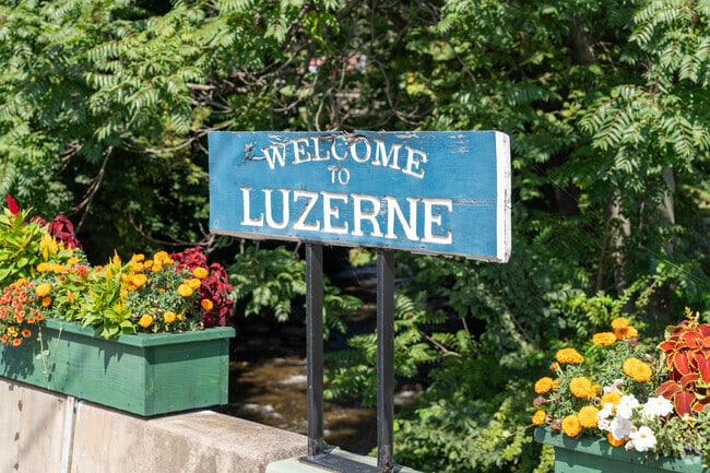 Luzerne greets residents on the bridge over Toby Creek with a beautiful sound of rushing water.