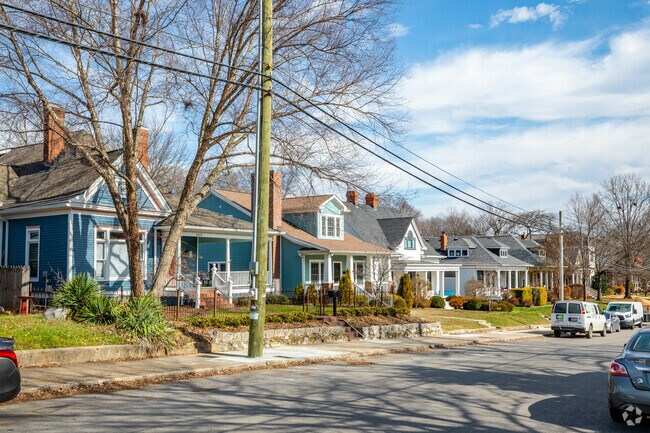 Cozy bungalows are common throughout the Five Points neighborhood.