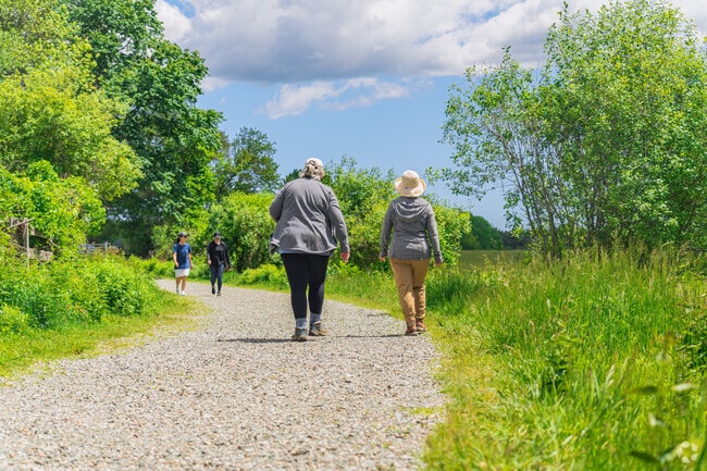 Locals enjoy taking a stroll through the Monarch Trail in Walpole.