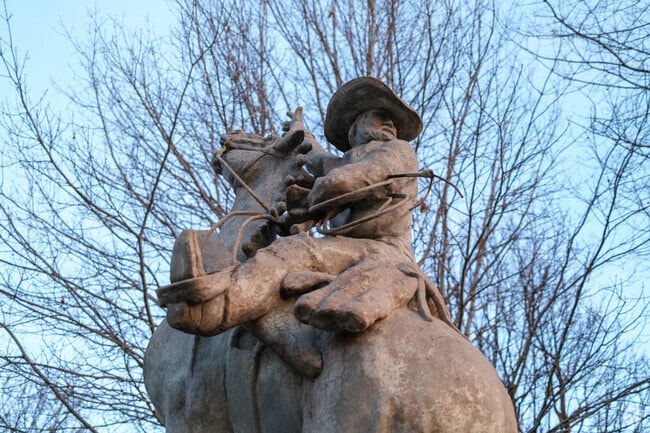 Statues of many historical figures connected to Pendleton's heritage can be found all over.
