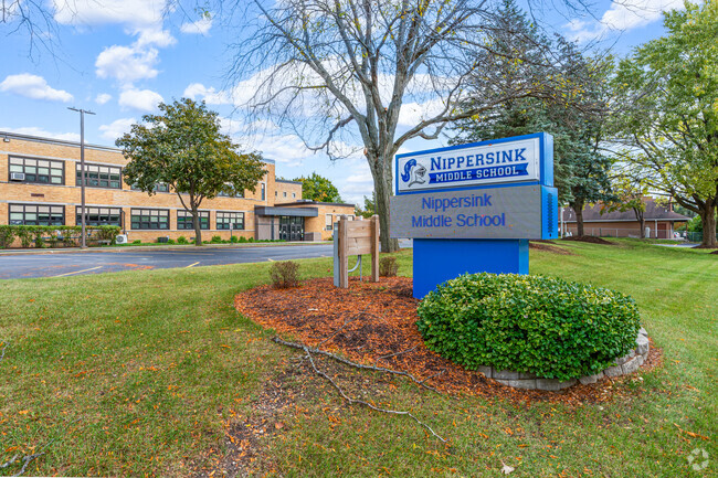 Nippersink Middle School's entrance sign keeps students and parents updated and current.
