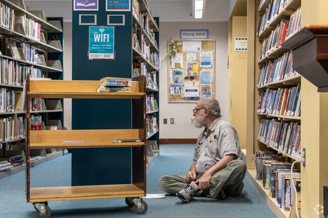 Sit and relax while finding books at Attleboro Public Library.