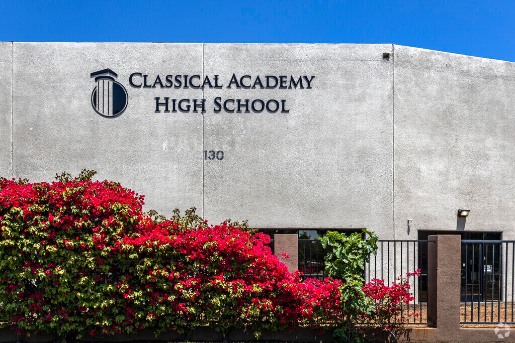 The sign of the Classical Academy High School in Escondido.
