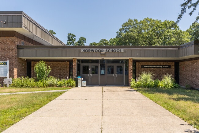 Main Entrance of Norwood Elementary School in Cranston.