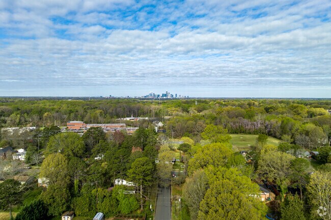 From a bird's eye view, you can see a glimpse of downtown from the Sheffield Park neighborhood.
