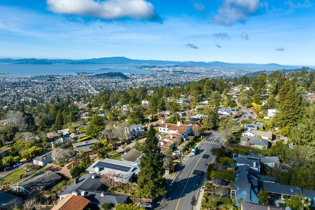 Stunning views overlooking the bay from the Berkeley Hills neighborhood.