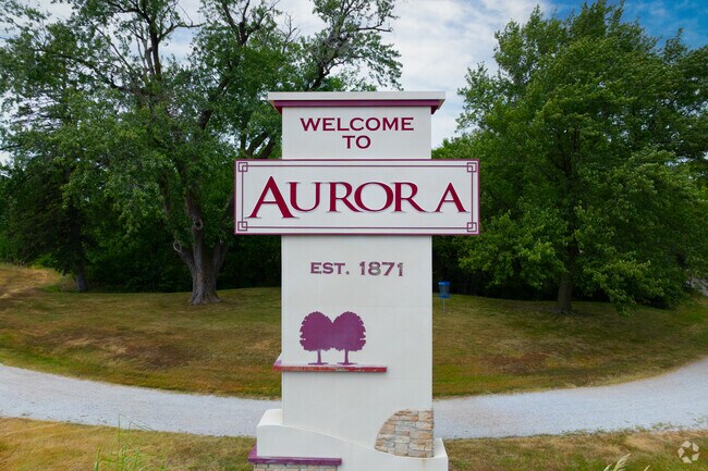 Aurora greets visitors to a town rooted in history and hometown pride.